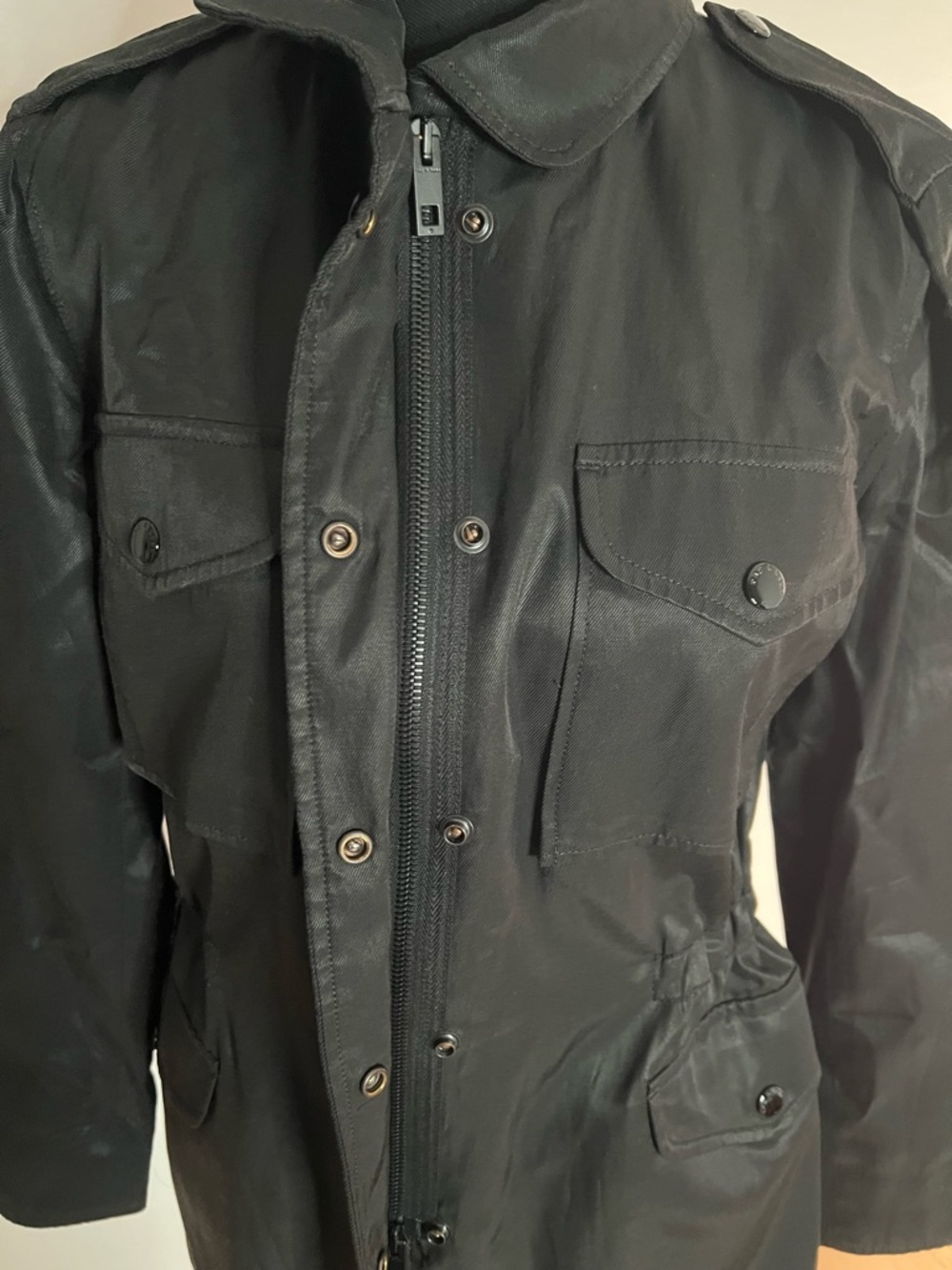 rag & bone Black Utility Jacket with Button-Front - Picture 5 of 8